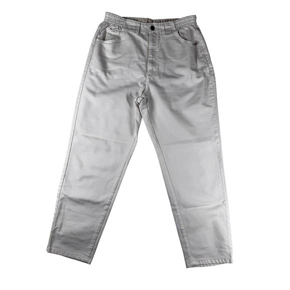 Lee White Elastic Waist Jeans‎ / Pants - Picture 2 of 8